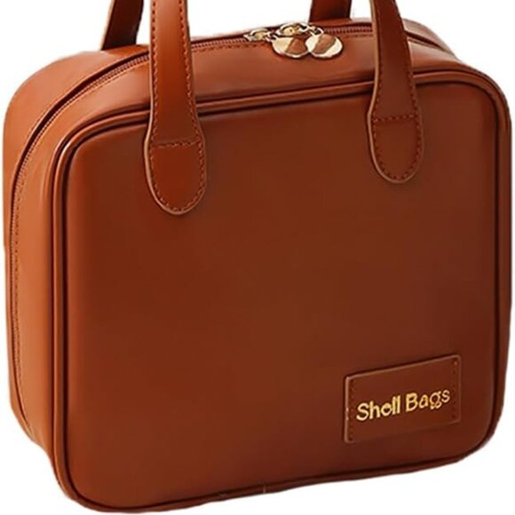 Makeup Cosmetic Bag for Women‎ Brown - Picture 1 of 7